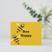Carte postale d'abeille heureuse bourdon (Debout devant)