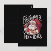 Carte Postale D'abord le café puis le HOHO (Devant / Derrière)