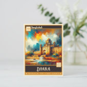 Carte Postale Dacca, Bangladesh | Peinture Vintage (Debout devant)