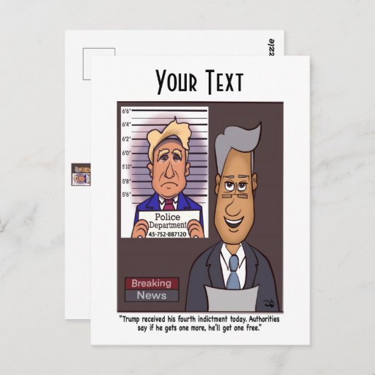 Carte postale d'accusation (Devant / Derrière)