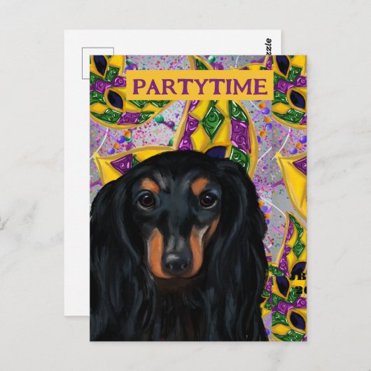 CARTE POSTALE DACHSHING (Devant / Derrière)