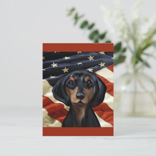 CARTE POSTALE DACHSHING (Debout devant)