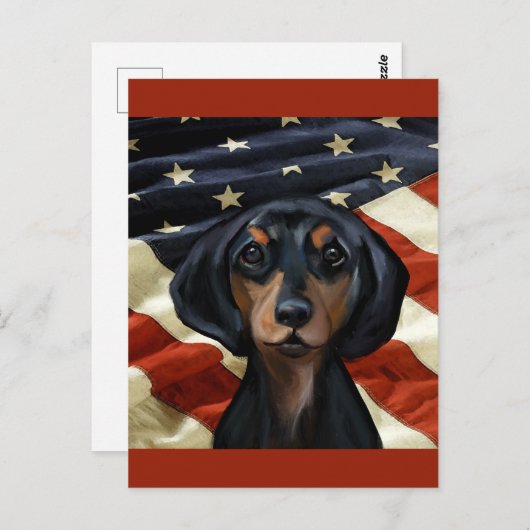 CARTE POSTALE DACHSHING (Devant / Derrière)