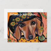 CARTE POSTALE DACHSHING (Devant / Derrière)