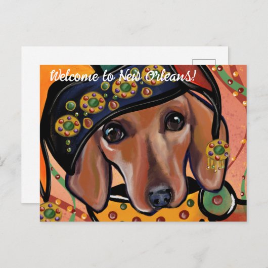 CARTE POSTALE DACHSHING (Devant / Derrière)