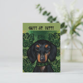 CARTE POSTALE DACHSHUND       (Debout devant)
