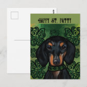 CARTE POSTALE DACHSHUND       (Devant / Derrière)