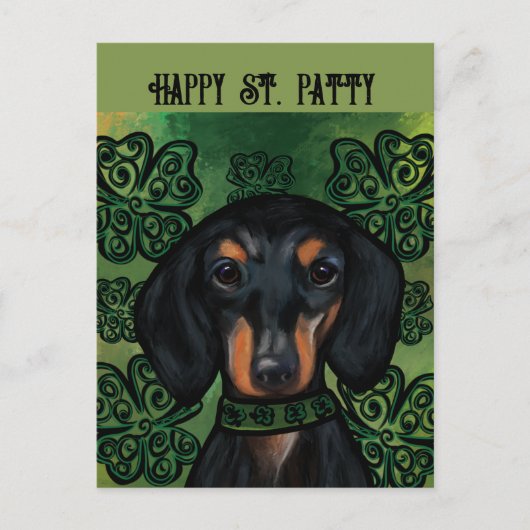CARTE POSTALE DACHSHUND       (Devant)