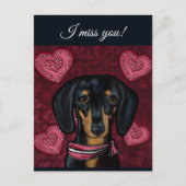 CARTE POSTALE DACHSHUND (Devant)
