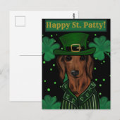 CARTE POSTALE DACHSHUND          (Devant / Derrière)