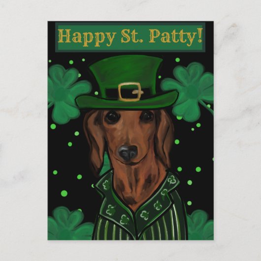 CARTE POSTALE DACHSHUND          (Devant)