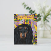 CARTE POSTALE DACHSHUND          (Debout devant)