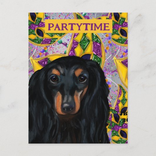 CARTE POSTALE DACHSHUND          (Devant)