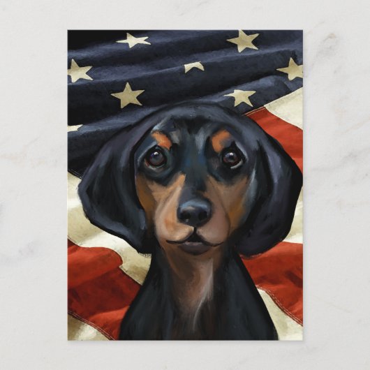 CARTE POSTALE DACHSHUND (Devant)