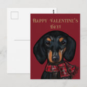 CARTE POSTALE DACHSHUND (Devant / Derrière)