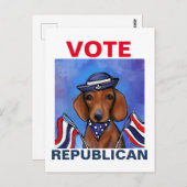 Carte Postale Dachshund (Devant / Derrière)