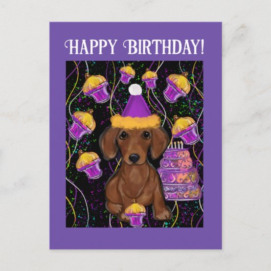 Carte Postale Dachshund (Devant)