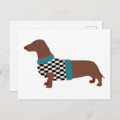 Carte Postale Dachshund (Devant / Derrière)