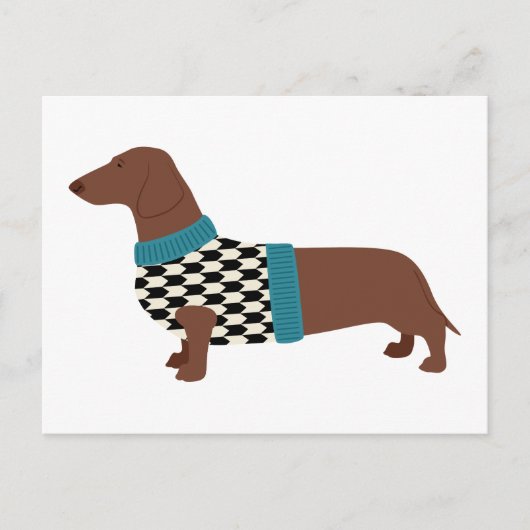 Carte Postale Dachshund (Devant)