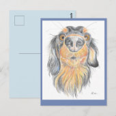 Carte postale Dachshund (Devant / Derrière)