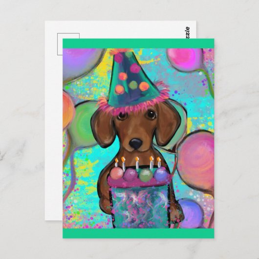 Carte Postale Dachshund       (Devant / Derrière)