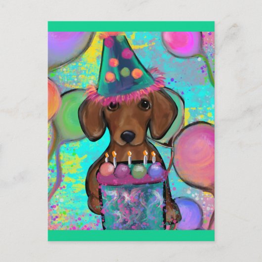 Carte Postale Dachshund       (Devant)