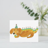 Carte Postale Dachshund 10 Cupcakes (Debout devant)