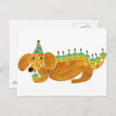 Carte Postale Dachshund 10 Cupcakes (Devant / Derrière)