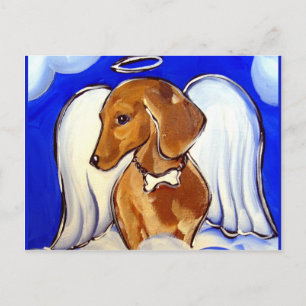Carte Postale dachshund ange