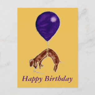 Carte Postale dachshund avec ballon