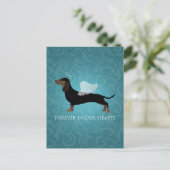 Carte Postale Dachshund - Conception commémorative de perte d'an (Debout devant)