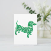 Carte Postale Dachshund de la Saint-Patrick (Debout devant)