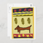 Carte Postale Dachshund de montagne (Devant / Derrière)