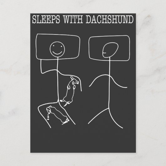 Carte Postale Dachshund Dort Avec Dachshunds (Devant)