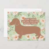 Carte Postale Dachshund Doxie Teckel Citation d'illustration (Devant / Derrière)