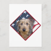 Carte Postale Dachshund Drapeau 2 (Devant)