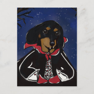 Carte Postale Dachshund Halloween