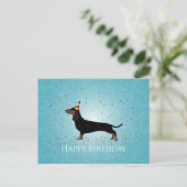 Carte Postale Dachshund Joyeux Design d'anniversaire (Debout devant)