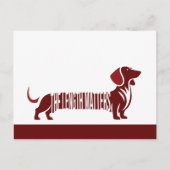 Carte Postale Dachshund - La longueur compte (Devant)