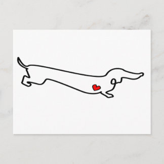 Carte Postale Dachshund Love