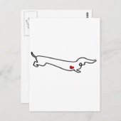 Carte Postale Dachshund Love (Devant / Derrière)