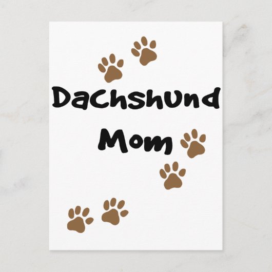 Carte Postale Dachshund Maman (Devant)