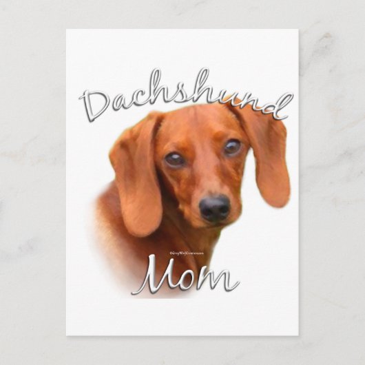 Carte Postale Dachshund Maman 2 (Devant)