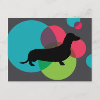 Dachshund noir avec motif à points lumineux