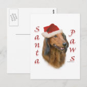 Carte Postale Dachshund Paws - Longhair (Devant / Derrière)