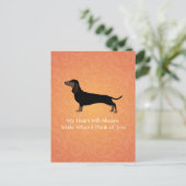 Carte Postale Dachshund - Penser à votre design (Debout devant)