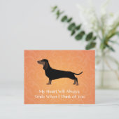 Carte Postale Dachshund - Penser à votre design (Debout devant)