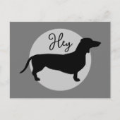 Carte Postale Dachshund Poil Court - Silhouette 1 (Devant)