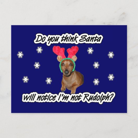 Carte postale Dachshund Reindeer (Devant)