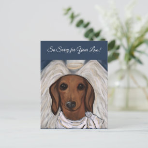 Carte Postale Dachshund rouge